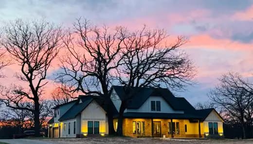 Completed custom home exterior by Whitetail Construction